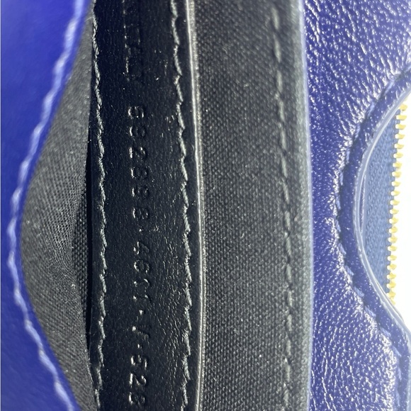 Balenciaga Small Embossed Croc B Navy Bag - Picture 9 of 9